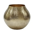 thumbnail image 1 of CC Home Furnishings Chisel Flower Aluminum Vase - 11" - Metallic Gold, 1 of 3
