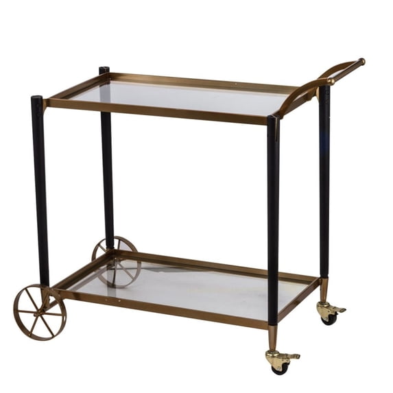 Classic Chic Serving Cart - 36" - Gold and Black