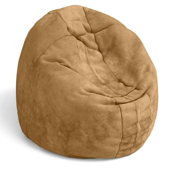 CC Home Furnishings Cocoon Microsuede Bean Bag Chair - 48" - Camel Brown