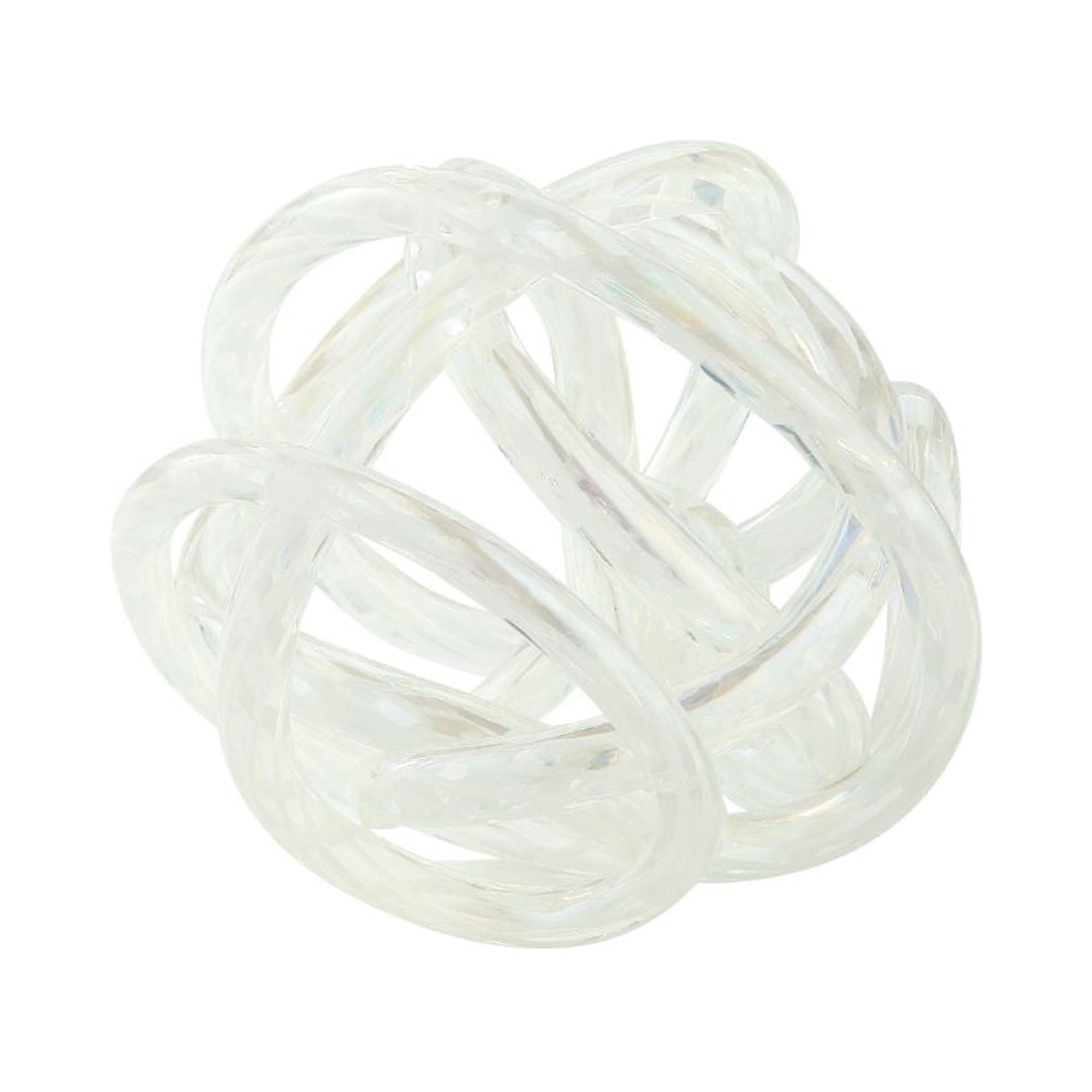 CC Home Furnishings Decorative Glass Knot Figurine 8" Clear