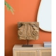 thumbnail image 1 of CC Home Furnishings Distressed Wooden Pillar Base on Metal Stand - 15.75" - Brown and Black, 1 of 9