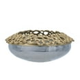 thumbnail image 1 of CC Home Furnishings Honeycomb Glass Bowl - 12" - Black and Gold, 1 of 9