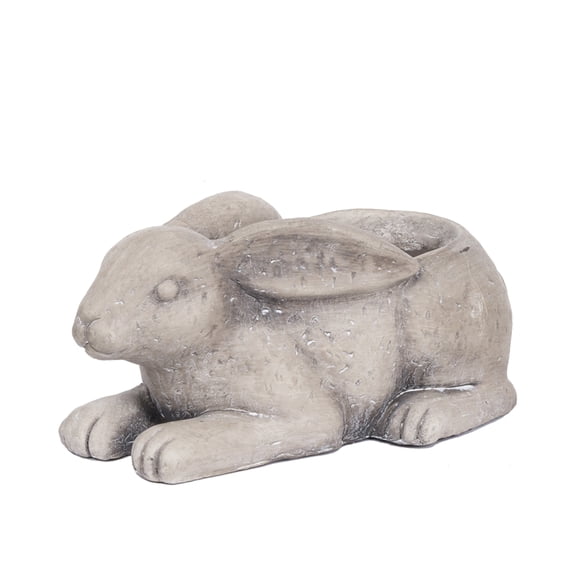 CC Home Furnishings Medium Rabbit Planter - 13" - Gray