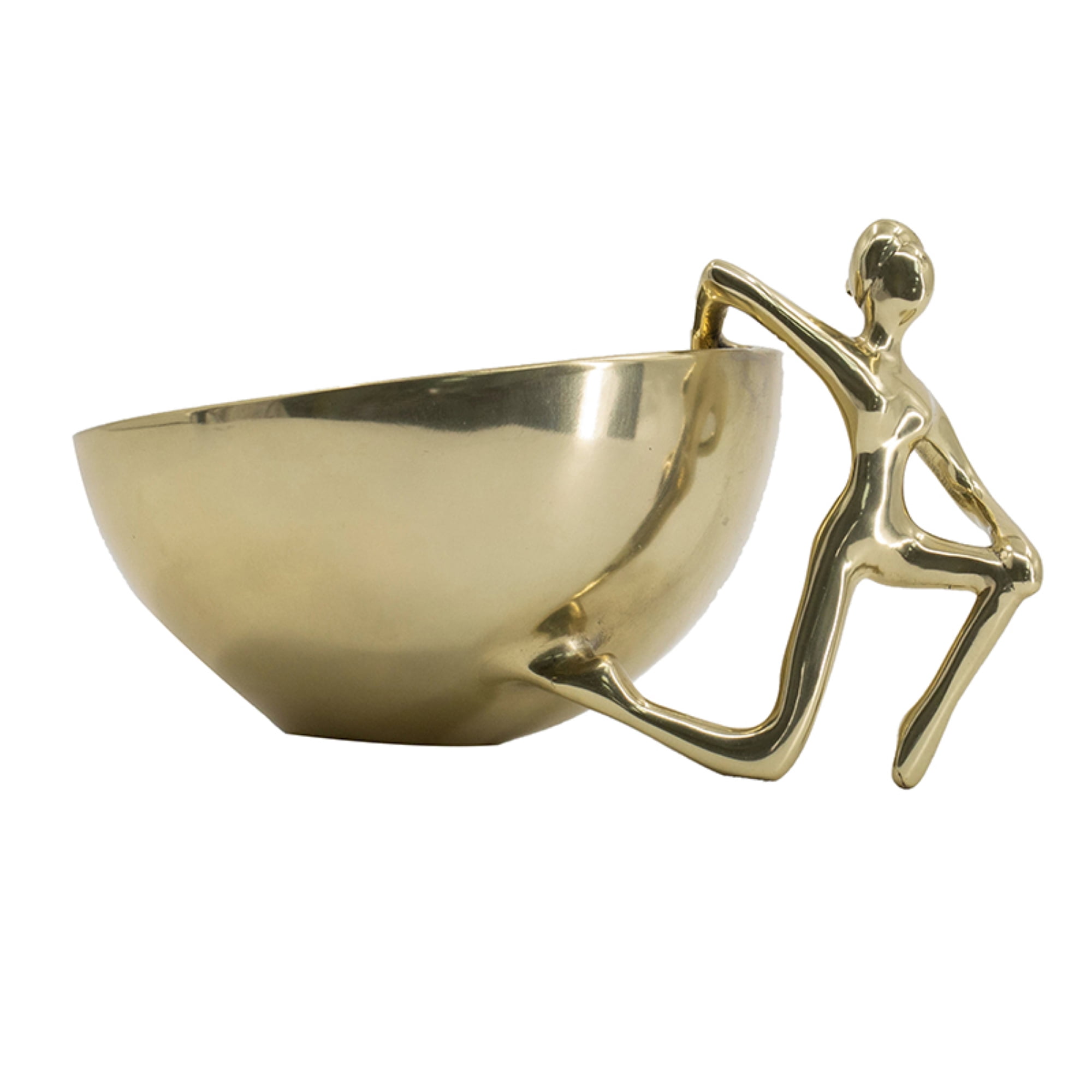 CC Home Furnishings Ballerina Nut Aluminum Bowl - 7" - Gold