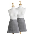 thumbnail image 1 of CC Home Furnishings Cotton Kitchen Unisex Bistro Chef Aprons - 28" - Gray - Set of 2, 1 of 7
