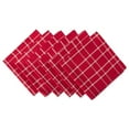 thumbnail image 1 of CC Home Furnishings Set of 6 Berry Red Plaid Square Napkins 20", 1 of 8