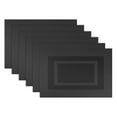 thumbnail image 1 of Contemporary Home Living Woven Double Frame Rectangular Placemats - 19" - Black - Set of 6, 1 of 3