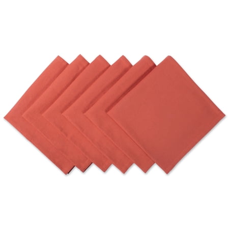Set of 6 Spice Red Square Party Napkins 20"