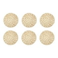 thumbnail image 1 of Contemporary Home Living Mesh Woven Round Placemats - 15" - Taupe - Set of 6, 1 of 8