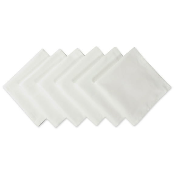 Set of 6 White Over-Sized Square Party Napkins 18"