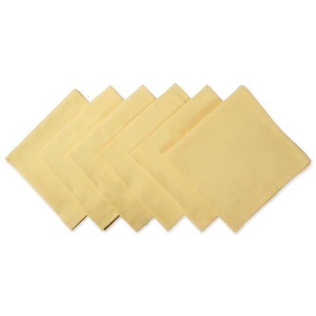 Set of 6 Yellow Over-Sized Square Party Napkins 20"