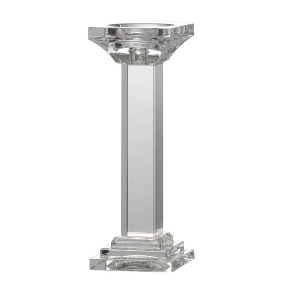 CC Home Furnishings Tall Crystal Pillar Candle Holder - 13" - Clear