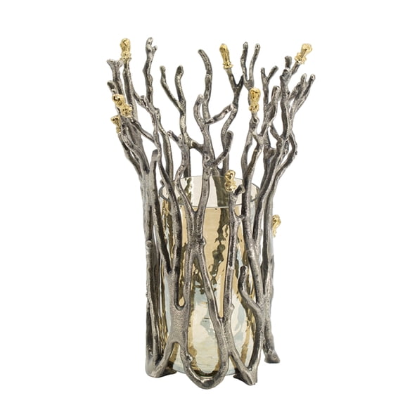 CC Home Furnishings Twig Tapered Round Vase - 13.75" - Brown and Gold