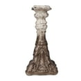 thumbnail image 1 of CC Home Furnishings Vintage Style Two-Toned Magnesia Pillar Candle Holder - 16" - White and Gold, 1 of 4