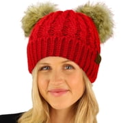 CC Kids Double Faux Pom Beanie