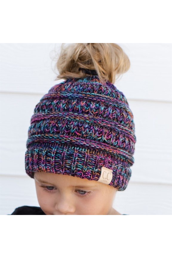 CC Kids Multi-Toned Ponytail Beanie