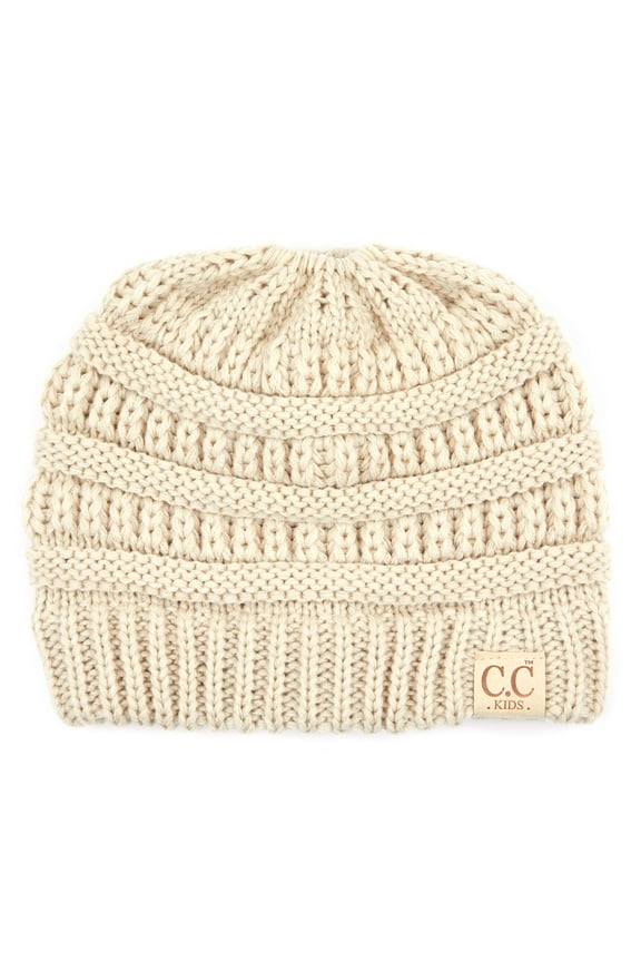 CC Kids Ponytail Messybun Beanie for Clothing 1T-5T