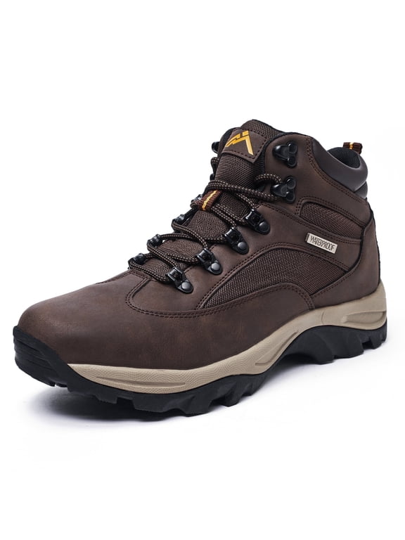 Men's Waterproof Hiking Boots Non-Slip Outdoor Walking Ankle Height