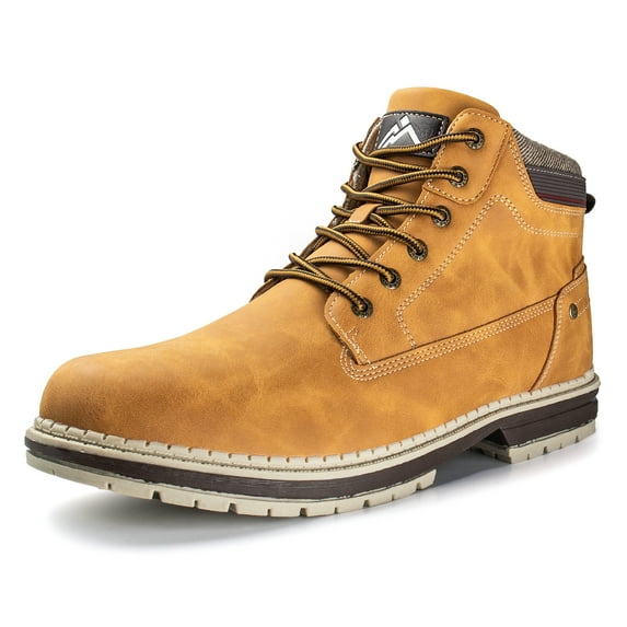 CC-Los Men's Ankle Chukka Work Boots Durable Outdoor Comfort with Anti-Slip Sole Cushioned Support Size 8-14