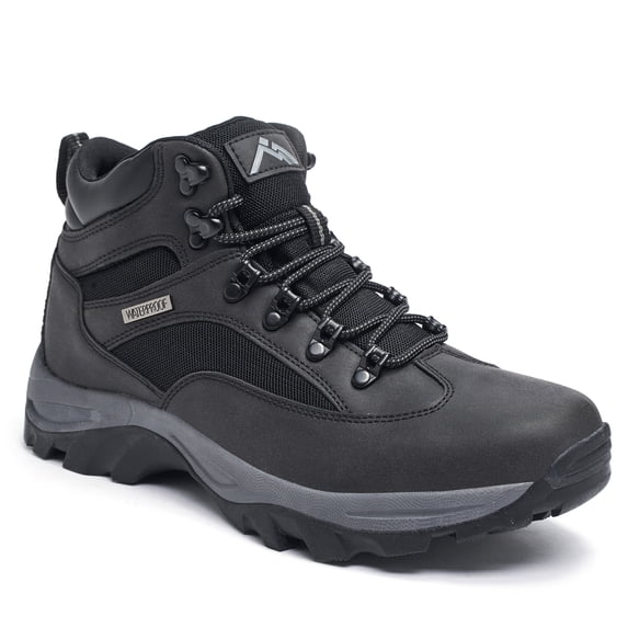 Waterproof Hiking Boots for Men Lightweight Ankle High Lace Up Outdoor Trail Walking Shoes Padded Collar Comfort Non Slip Outsole