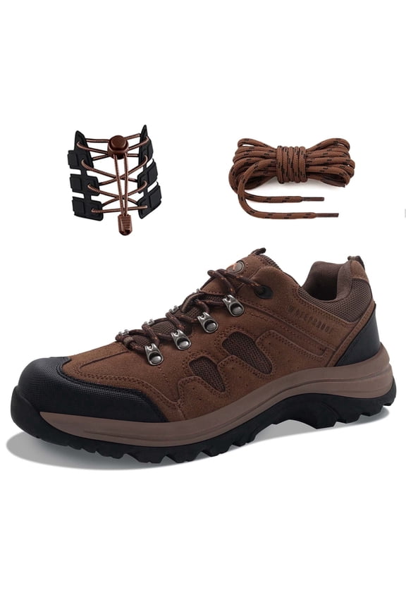 Men's Waterproof Hiking Shoes Outdoor Comfortable Trekking Shoe Lightweight Working Sneaker