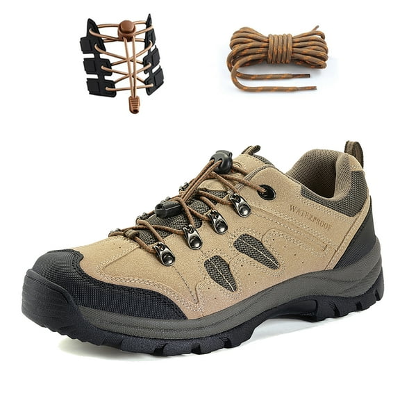 CC-Los Men's Waterproof Hiking Shoes Outdoor Comfortable Trekking Shoe Lightweight Working Sneaker