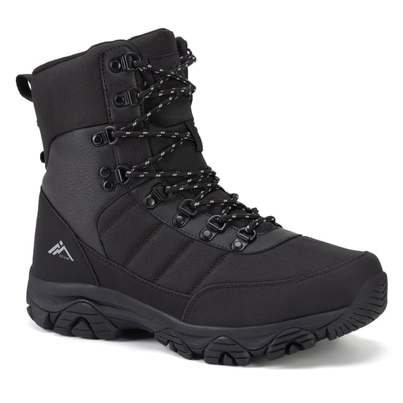 Men's Waterproof Winter Snow Boots Warm Lightweight Hiking Boots With Traction Outsole
