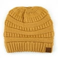 thumbnail image 1 of C.C Messy Bun Ponytail Beanie Warm High Bun Hat for Women, Camel, 1 of 4