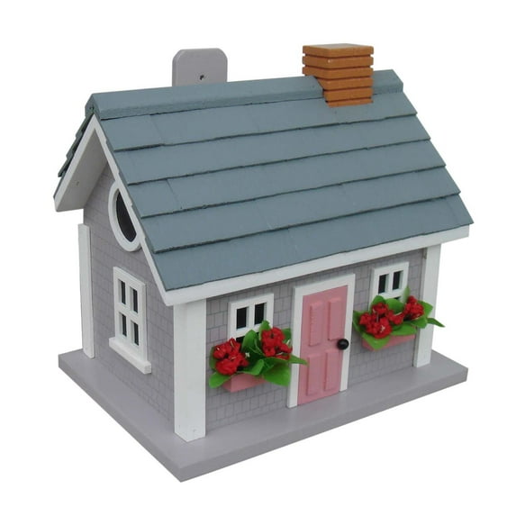 CC Outdoor Living 10" Gray and White Ocean Beach Cottage Outdoor Garden Bird Feeder