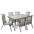 thumbnail image 1 of CC Outdoor Living 7pc Brown Outdoor Steel and Textilene Mesh Patio Dining Set 58.75", 1 of 2