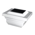 thumbnail image 1 of CC Outdoor Living Set of 2 Crisp White Solar Powered Regal Post Caps for 4x4 Fence Post, 1 of 4