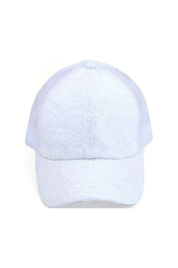 CC Paisley Criss-Cross Elastic Back Women's Ponytail Dad Cap Hat
