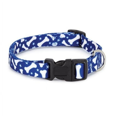 Casual Canine ZA1547 14 20 Pooch Patterns Collar 14-20 In Blue Bone