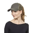 thumbnail image 1 of CC Pony Tail Outlet Mesh Adjustable Hat, Olive, 1 of 4