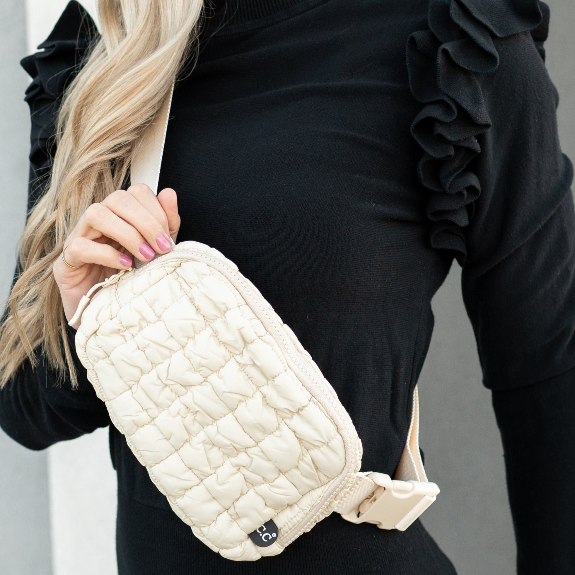 CC Quilted Puffer Belt Bags Unisex Fanny Pack