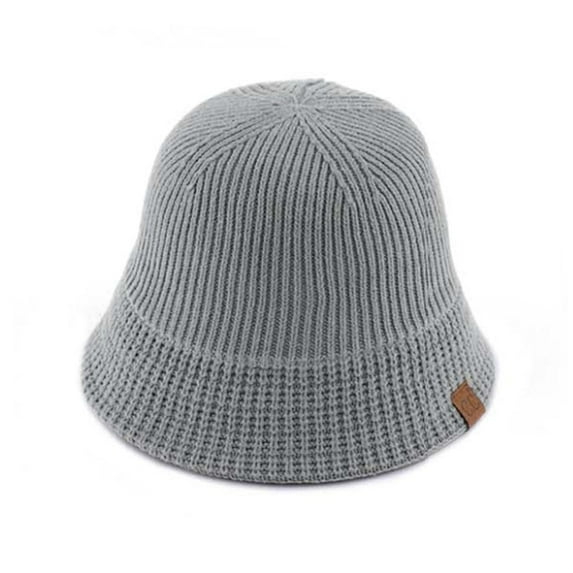 CC Ribbed Knit Adjustable Bucket Hat