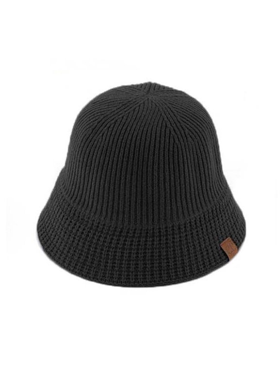 CC Ribbed Knit Adjustable Bucket Hat