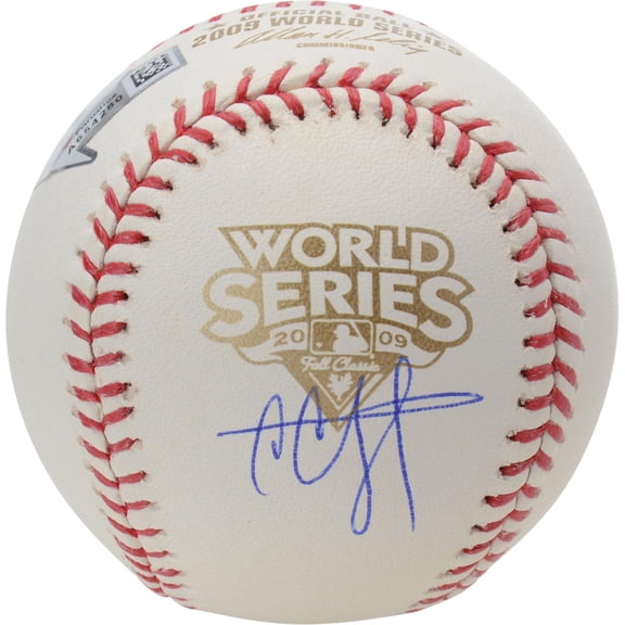 CC Sabathia New York Yankees Autographed 2009 World Series Logo Baseball - Fanatics Authentic Certified