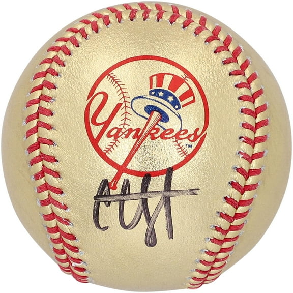 CC Sabathia New York Yankees Autographed Gold Leather Baseball - Fanatics Authentic Certified