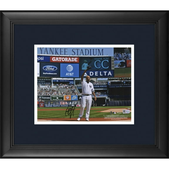 CC Sabathia New York Yankees Framed Autographed 8" x 10" Cap Tip Photograph