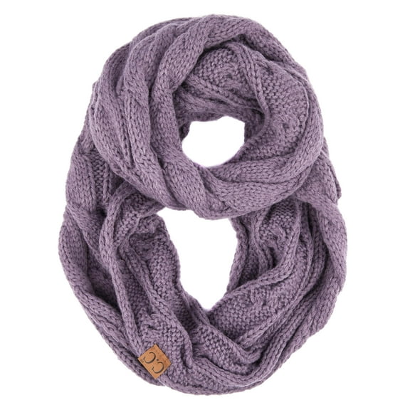 CC Scarf Crafted Multi Color Infinity, Fits Adult and Kids, Violet