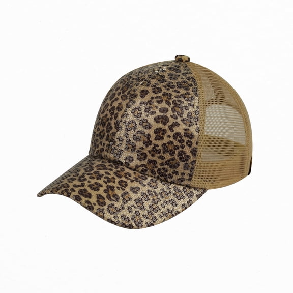 CC Sequin Leopard Baseball Cap