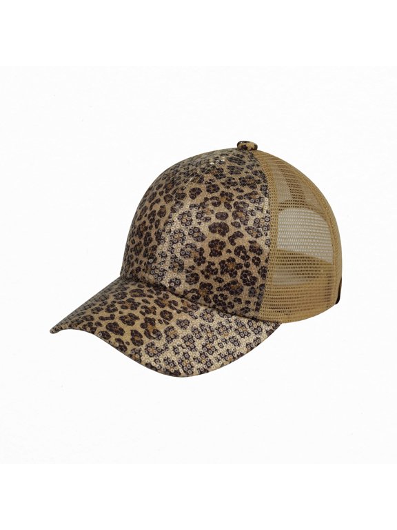 CC Sequin Leopard Baseball Cap