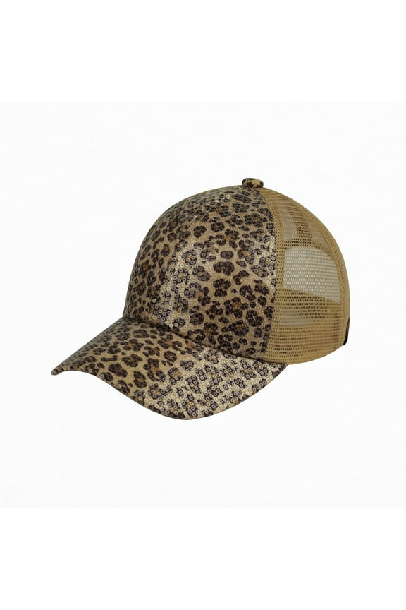 CC Sequin Leopard Baseball Cap