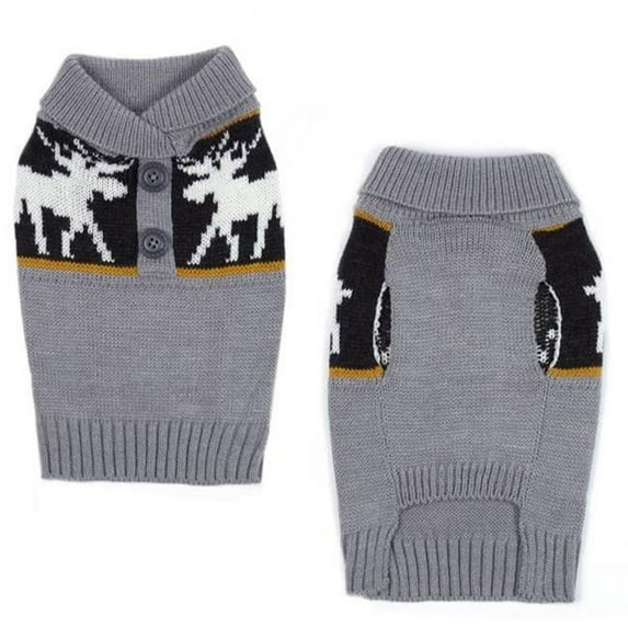 Casual Canine CC Shawl Collar Sweater S Gry
