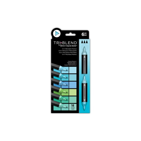 CC Spectrum Noir TriBlend Marker Set 6pc Coastal