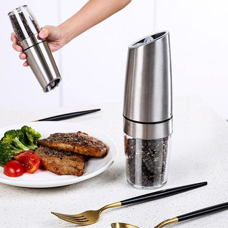 Gravity Electric Salt and Pepper Shakers Grinder Mill Adjustable