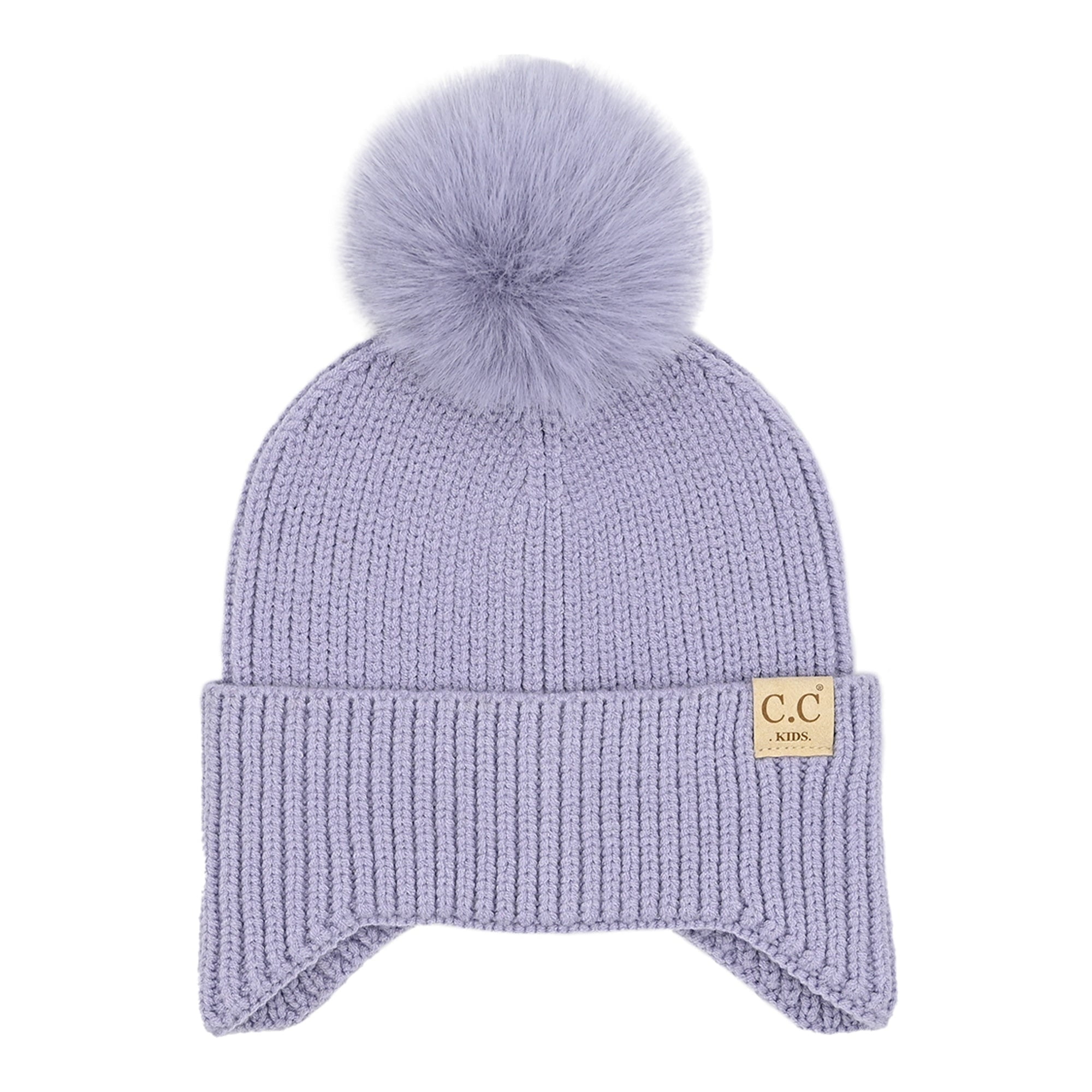 CC Toasty and Warm Pom Ear Flap Kids Beanie - Soft, Warm  display picture 2