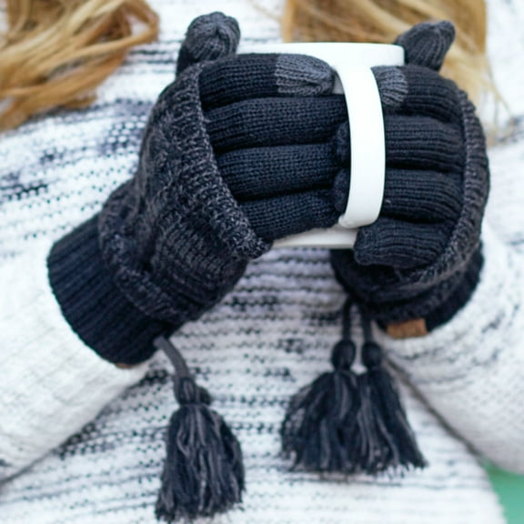 CC Touchscreen Glove w/ Cuff & Pom