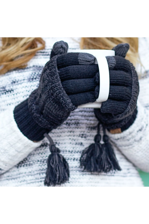 CC Touchscreen Glove w/ Cuff & Pom